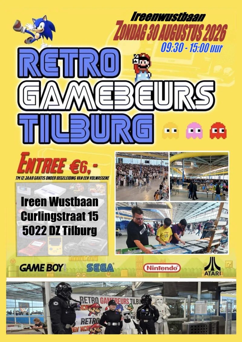 Poster for retro game convention Retro Game Beurs Tilburg on 30-08-2026 in Tilburg